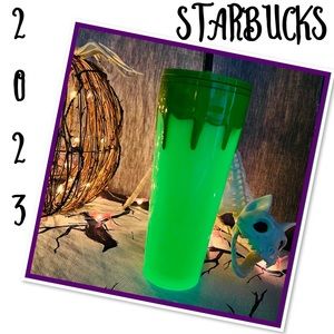 🎃NWT STARBUCKS 2023 HALLOWEEN GLOW N THE DARK SLIME TUMBLER🎃